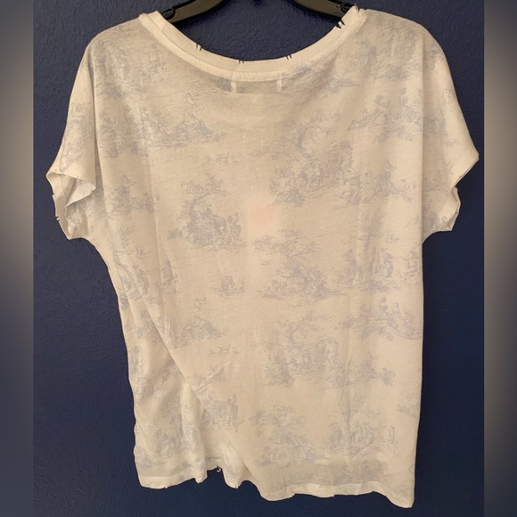 Wildfox Tagged Toile Heritag Shirt Sleeve Tee - Picture 2 of 5